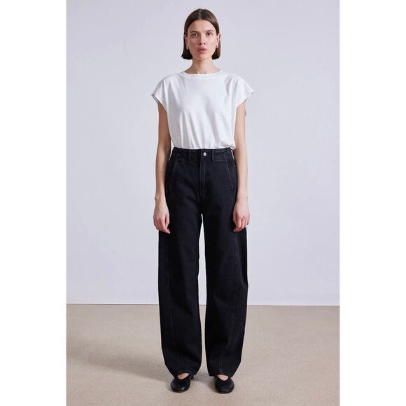 APIECE APART Meridian Jean Womens 28 Luna Black High Rise Barrel Balloon Baggie - Picture 1 of 16